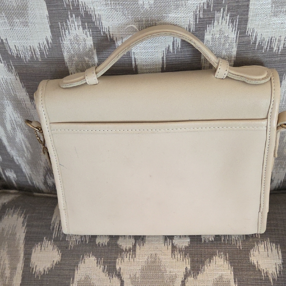 Coach Cream Satchel with Gold Accents - Picture 2 of 9